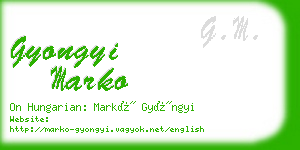 gyongyi marko business card