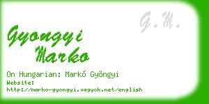 gyongyi marko business card